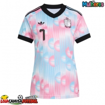 Camisa de Futebol Bélgica Kevin De Bruyne #7 Equipamento Secundário Mulheres Mundo 2026 Manga Curta